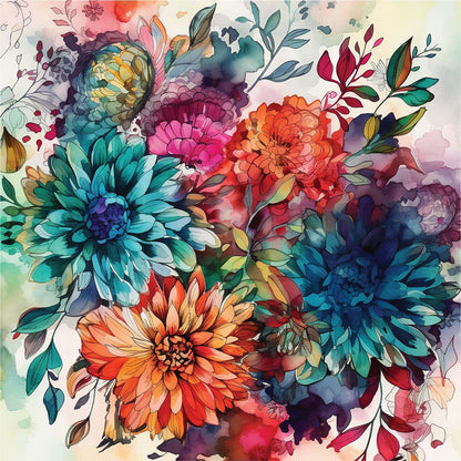 Watercolor Flowers 022 Transfer Paper