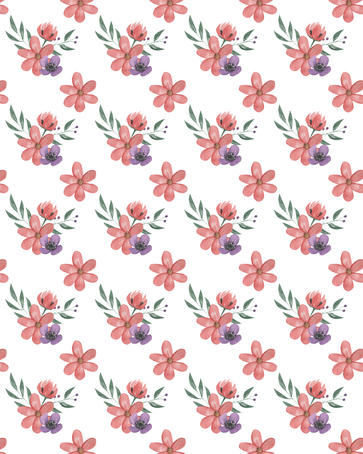 Watercolor Flowers 243 Transfer Paper