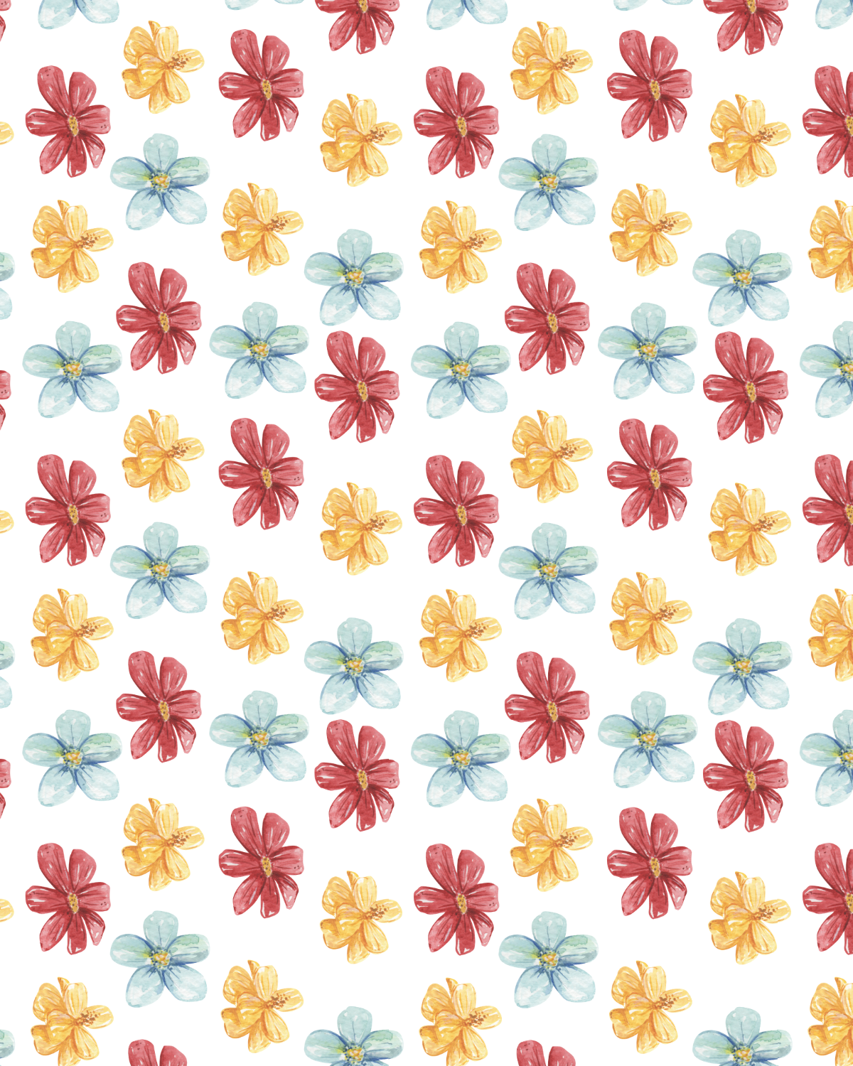 Watercolor Flowers 254 Transfer Paper