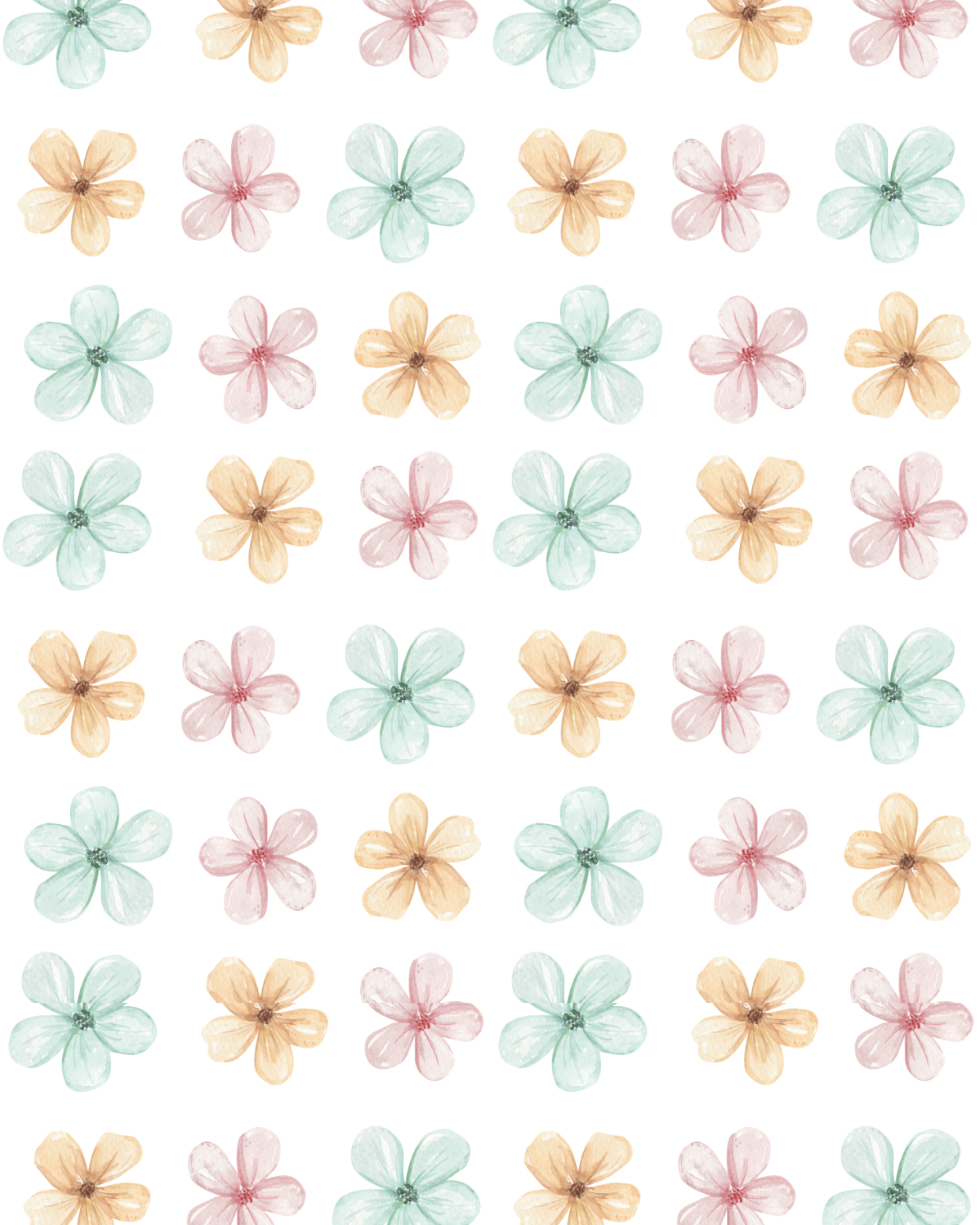 Watercolor Flowers 258 Transfer Paper