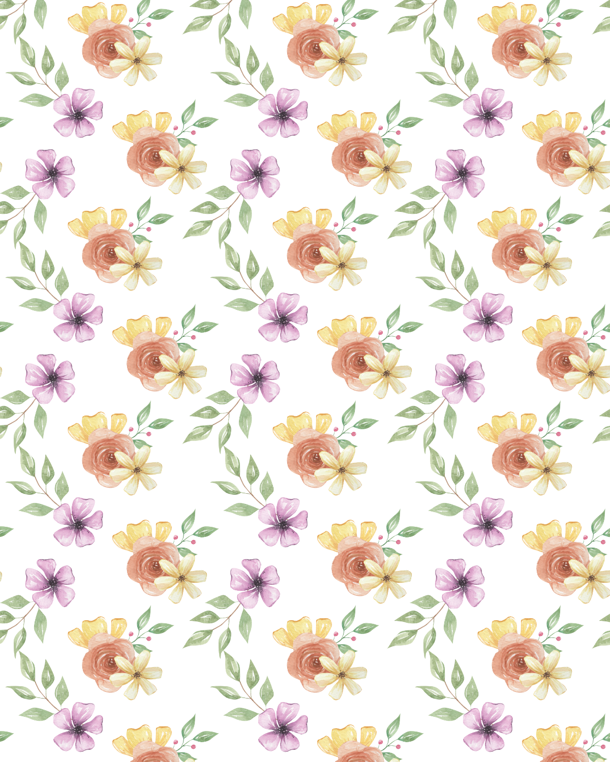 Watercolor Flowers 277 Transfer Paper