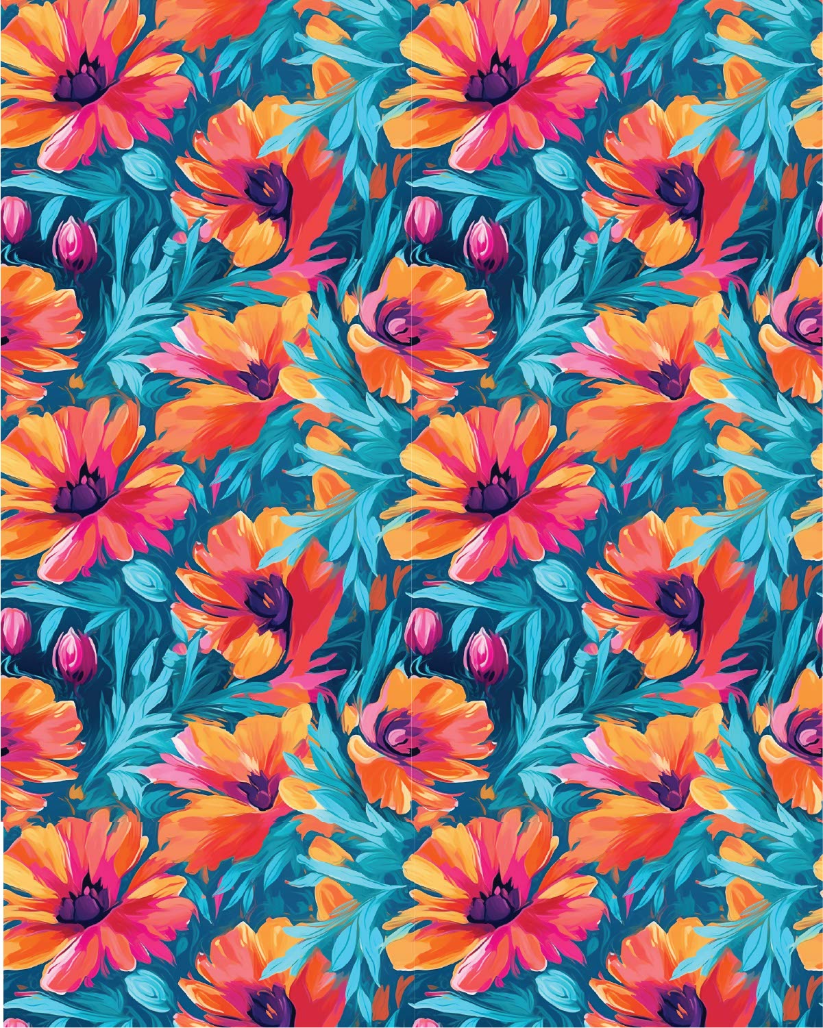 Watercolor Flowers 069 Transfer Paper