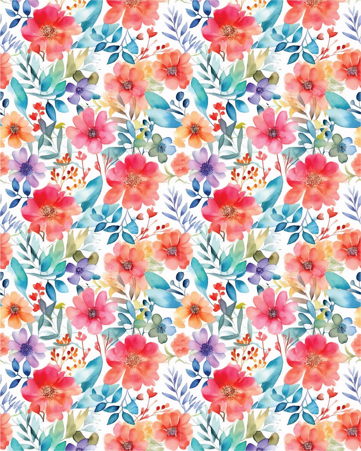 Watercolor Flowers 073 Transfer Paper