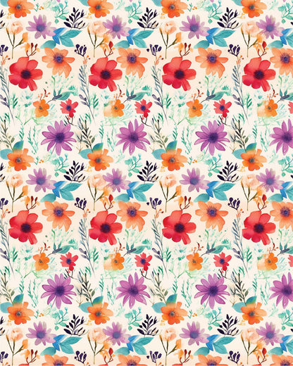 Watercolor Flowers 075 Transfer Paper