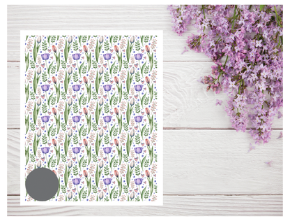 Watercolor Flowers 123 Transfer Paper