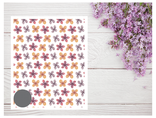 Watercolor Flowers 183 Transfer Paper