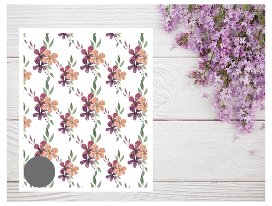 Watercolor Flowers 185 Transfer Paper