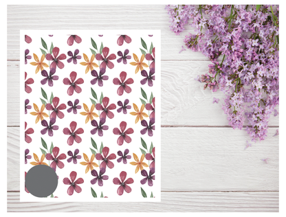 Watercolor Flowers 187 Transfer Paper