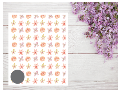 Watercolor Flowers 197 Transfer Paper