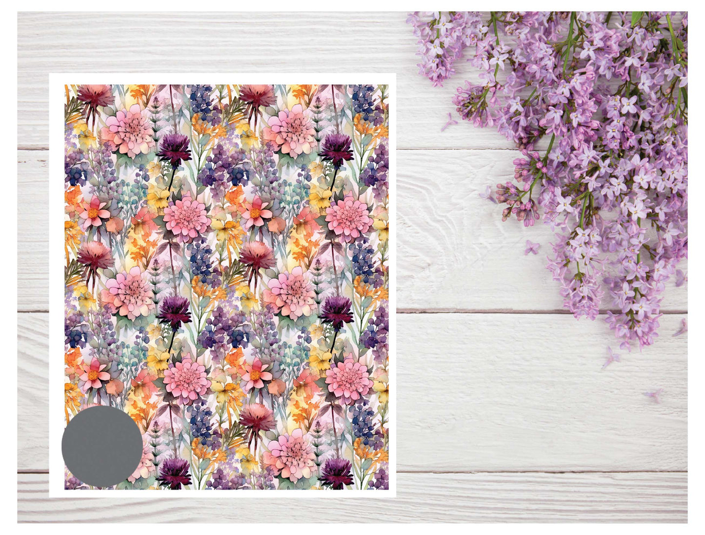 Watercolor Flowers 090 Transfer Paper