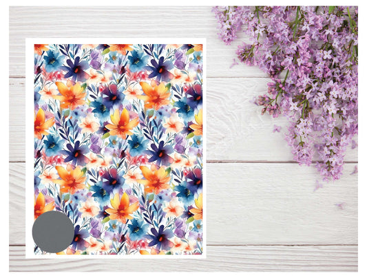 Watercolor Flowers 097 Transfer Paper